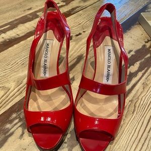 Manolo red heels size 36